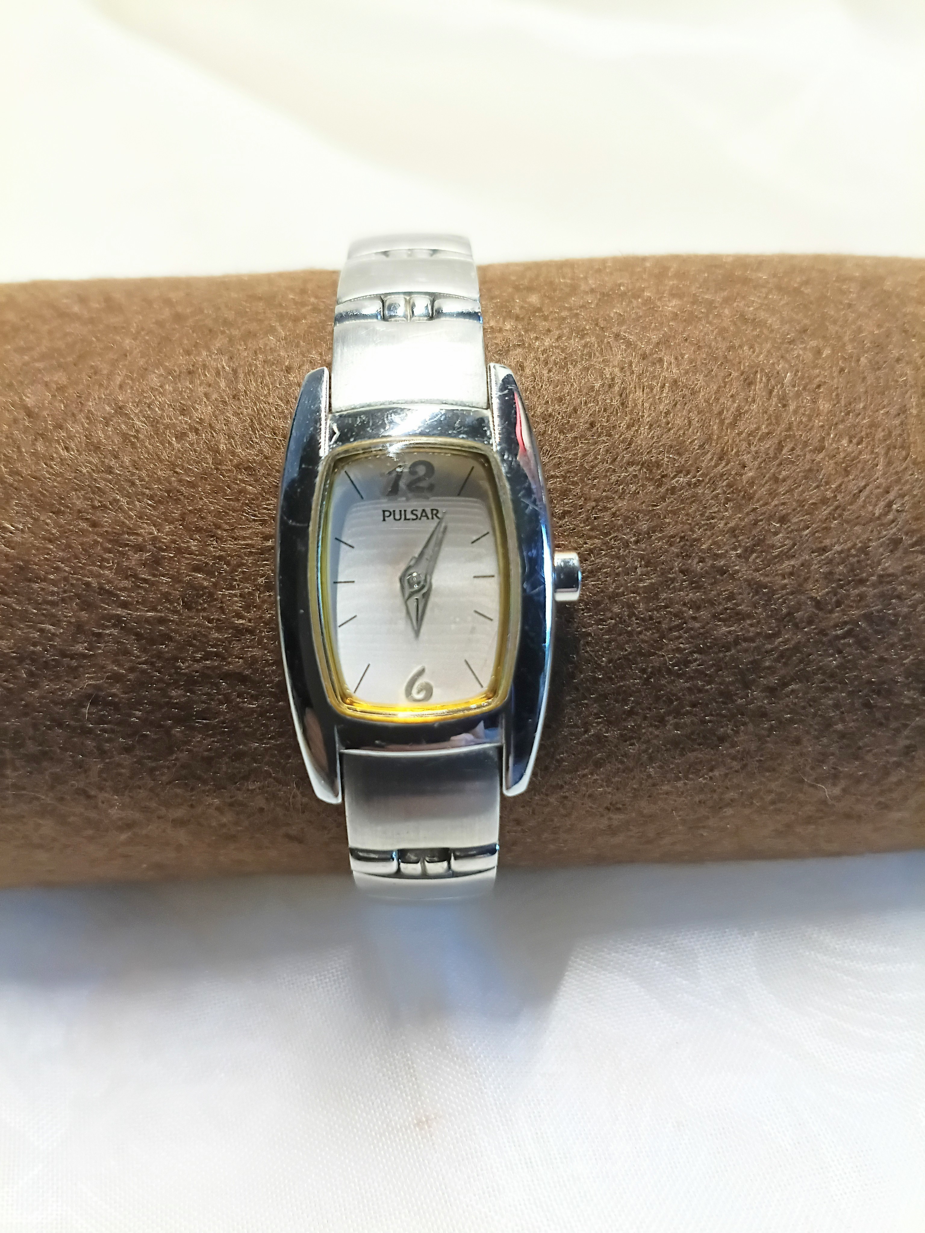 Pulsar Silver And GoldTone Ladies Bracelet Watch